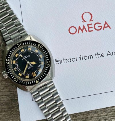 Omega Seamaster 120 Rare Deep Black Archive Certificate Extract Record