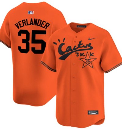 Justin Verlander 35 Houston Astros Cactus Jack Men Jersey - Orange