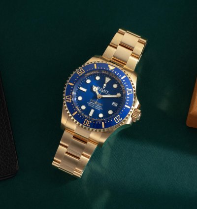 Rolex Sea-dweller Deepsea Yellow Gold Blue 136668lb Unworn