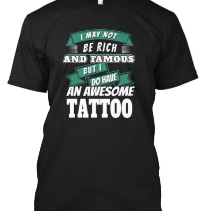 Awesome Tattoo T-shirt Made In The Usa Size S To 5xl