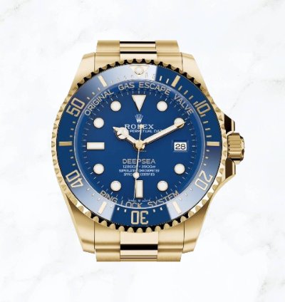 Rolex Sea-dweller Deepsea Yellow Gold Blue Dial 136668lb new Unworn