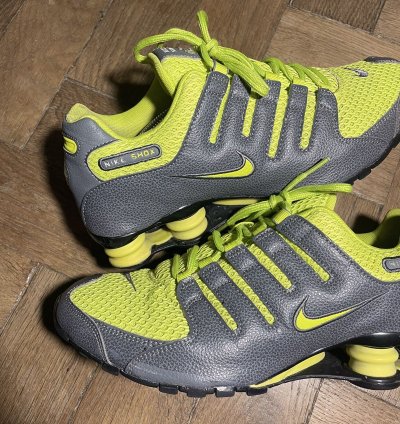 Vintage Men Nike Shox Y2k Gray Yellow Sneakers Shoes