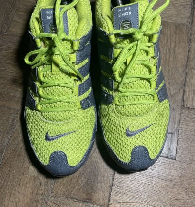 Vintage Men Nike Shox Y2k Gray Yellow Sneakers Shoes