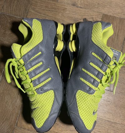 Vintage Men Nike Shox Y2k Gray Yellow Sneakers Shoes
