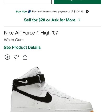Air Force 1 High 07 White Gum