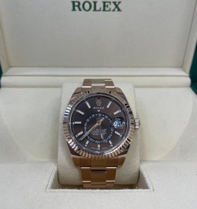 Rolex Sky-dweller rose Gold Chocolate Dial
