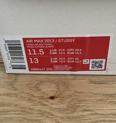 Vnds Nike Stussy Airmax 2013 Fossil Sz 11 5