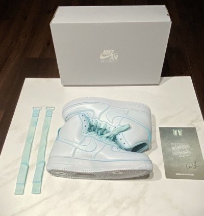 Air Force 1 High 07 White Ron Louis Custom Glacier