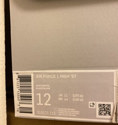 Air Force 1 High 07 White Ron Louis Custom Glacier