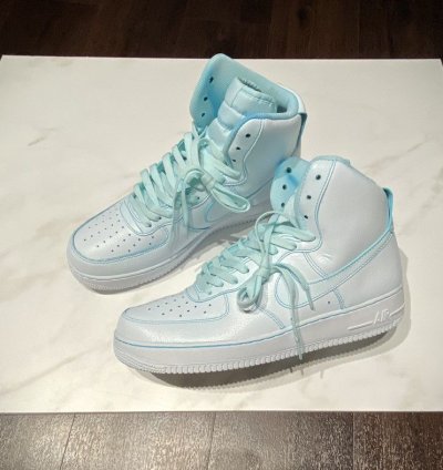 Air Force 1 High 07 White Ron Louis Custom Glacier