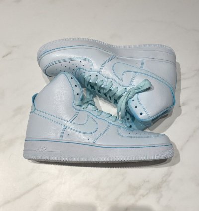 Air Force 1 High 07 White Ron Louis Custom Glacier