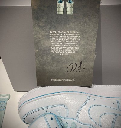 Air Force 1 High 07 White Ron Louis Custom Glacier