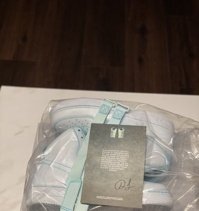 Air Force 1 High 07 White Ron Louis Custom Glacier