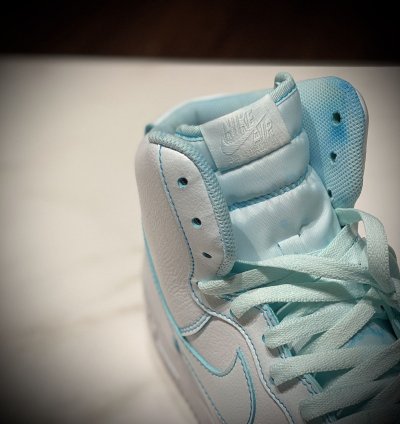 Air Force 1 High 07 White Ron Louis Custom Glacier