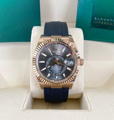 Rolex Sky-dweller 18ct Rose Gold Rhodium Dial 2021