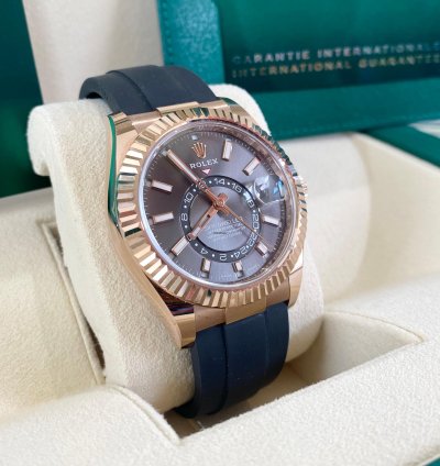 Rolex Sky-dweller 18ct Rose Gold Rhodium Dial 2021