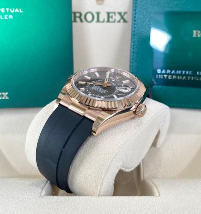 Rolex Sky-dweller 18ct Rose Gold Rhodium Dial 2021