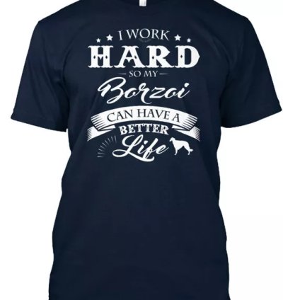 Borzoi T-shirt Made In The Usa Size S To 5xl