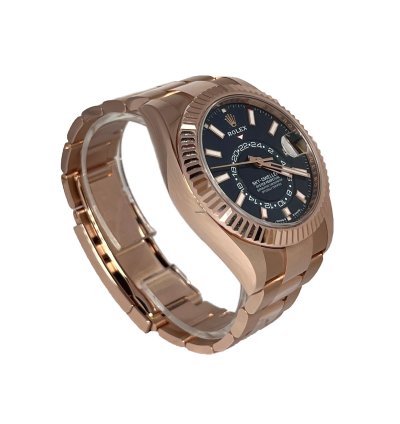 Rolex Sky-dweller 18k Everose Gold Men Watch