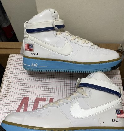 Air Force 1 High Bday Qs White White