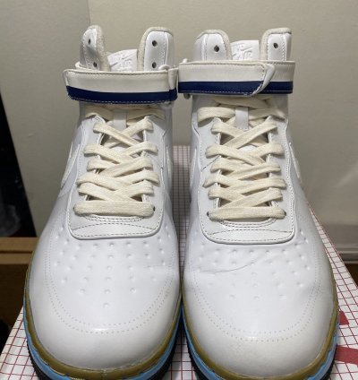 Air Force 1 High Bday Qs White White