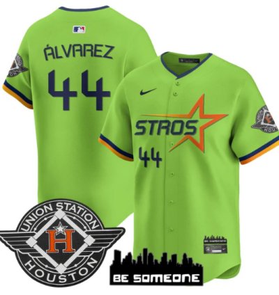 Yordan Álvarez Jersey 44 Houston Astros 2025 City Connect Vapor Premier Limited Stitched Green