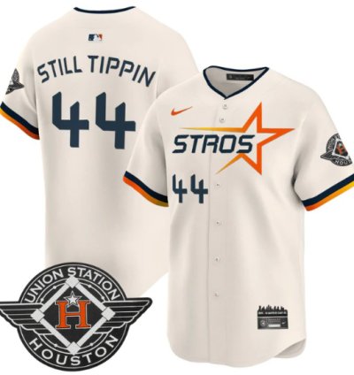 Still Tippin Jersey 44 Houston Astros 2025 City Connect Vapor Premier Limited Stitched Cream