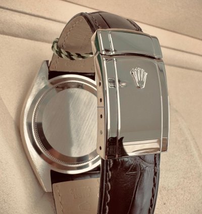 Rolex Sky-dweller 18k White Gold - 2x Leather Bracelet Black Brown