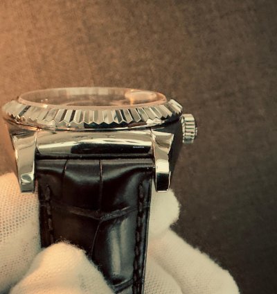 Rolex Sky-dweller 18k White Gold - 2x Leather Bracelet Black Brown