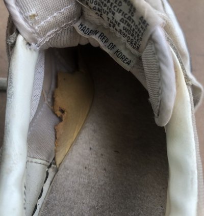 Vtg 1983 Nike White Leather Sneakers Size 9 5 Made In Korea