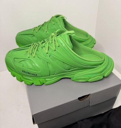 Balenciaga Track Mule Green Size 14 New With Box