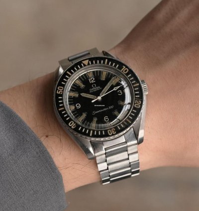Omega Seamaster 300 Arabic Matte Black Dial