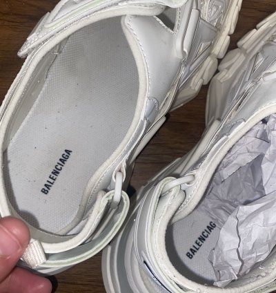 Balenciaga Track Sandals - Frost White