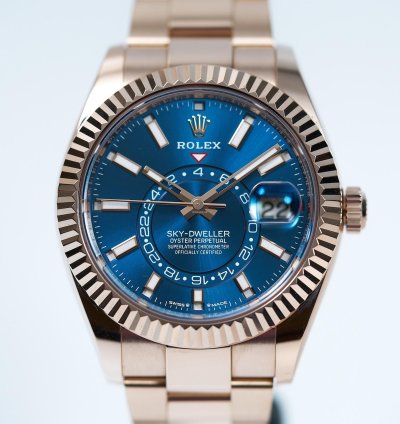 Rolex Sky-dweller 2024 Sky-dweller Green Blue Dial Rose Gold Like New