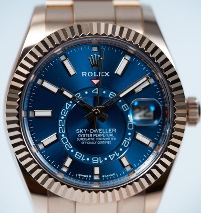 Rolex Sky-dweller 2024 Sky-dweller Green Blue Dial Rose Gold Like New