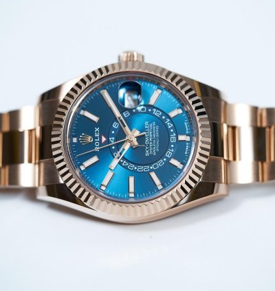 Rolex Sky-dweller 2024 Sky-dweller Green Blue Dial Rose Gold Like New