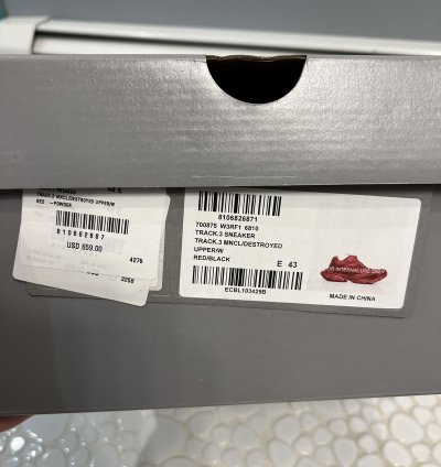 Balenciaga Track Trainer 3 Red Size 10 Us Eu 43