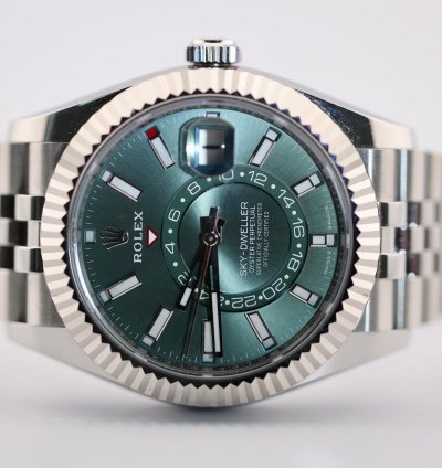 Rolex Sky-dweller 2024 Skydweller Stainless Steel Jubilee Bracelet Green Dial 336934