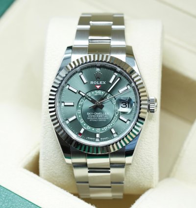 Rolex Sky-dweller 2024 Steel Sky-dweller Green Dial Unworn Box And Papers 336934