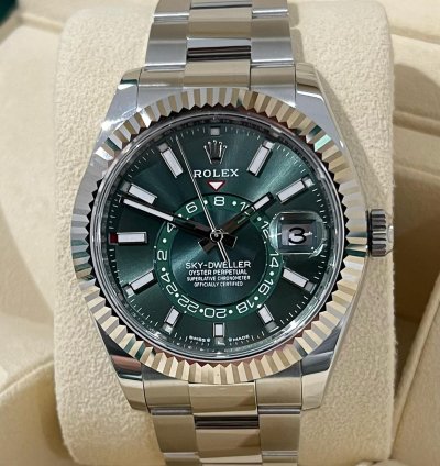 Rolex Sky-dweller 2024 Steel Sky-dweller Green Dial Unworn Box And Papers 336934