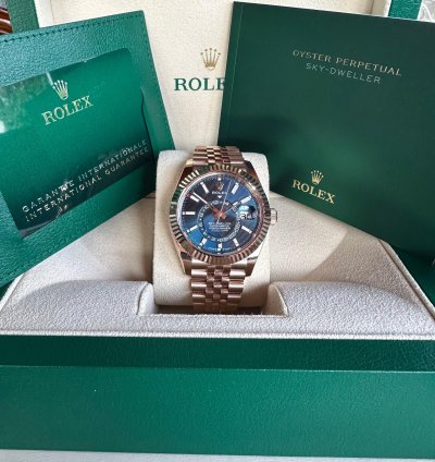 Rolex Sky-dweller 2024 Unworn Box And Papers Jubilee Bracelet Rose Gold