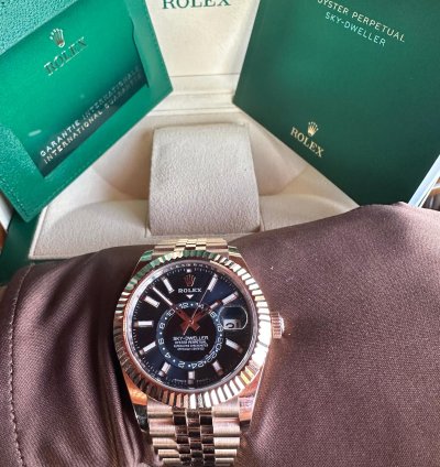 Rolex Sky-dweller 2024 Unworn Box And Papers Jubilee Bracelet Rose Gold