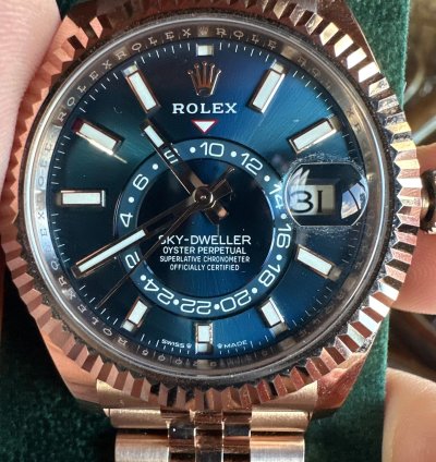 Rolex Sky-dweller 2024 Unworn Box And Papers Jubilee Bracelet Rose Gold