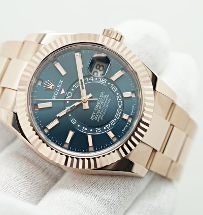 Rolex Sky-dweller 2025 New Everose Gold Blue Green Dial