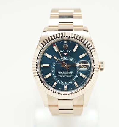 Rolex Sky-dweller 2025 New Everose Gold Blue Green Dial