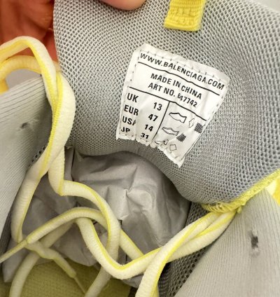 Balenciaga Track Yellow Clear Size 47 14 New With Box