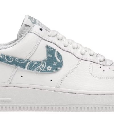 Air Force 1 Low 07 Essential White Worn Blue Paisley