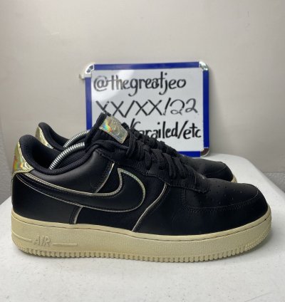 Air Force 1 Low 07 Lv8 Black Iridescent Outline