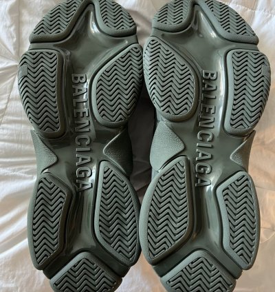 Balenciaga Triple Allover Logo Olive Green Size 45 12 Kaki