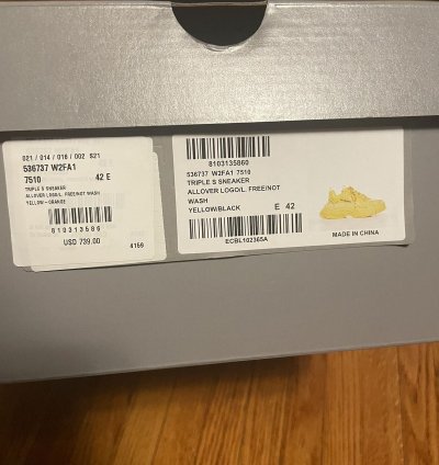 Balenciaga Triple Allover Logo Yellow Black